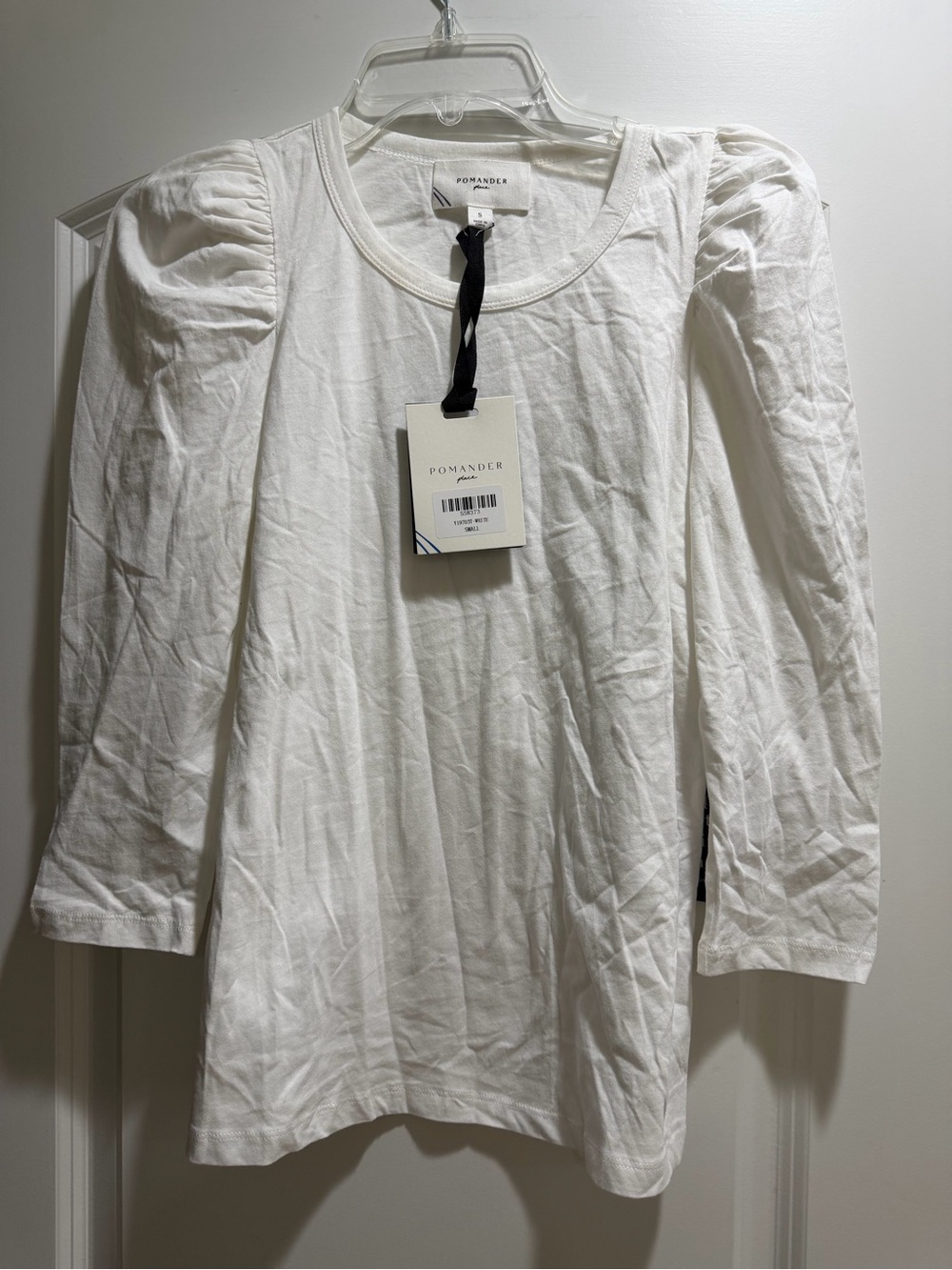 Pomander Place White Puff Sleeve Cotton Top